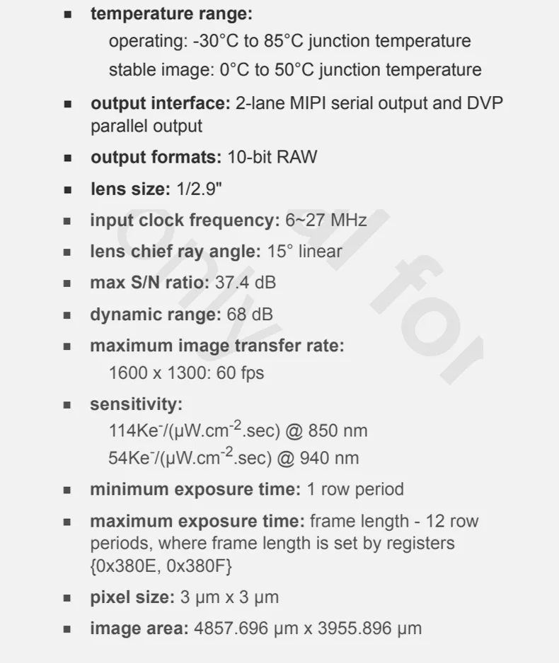 DGZX OG02B10 Global Shutter Camera Color Module MIPI Interface Cable 2 Megapixel 60 Frames Wide Angle插图2 DGZX OG02B10 Global Shutter Camera Color Module MIPI Interface Cable 2 Megapixel 60 Frames Wide Angle插图2