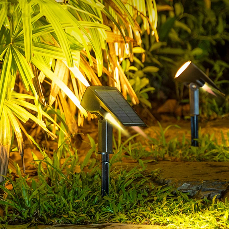 10W Waterproof Solar Panel Powered LED Spot Light Lamp Garden Outdoor Yard Lawn 
