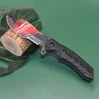 3D Super Hard Metal Knife Outdoor Camping Survival Self-defense Knife With Whistle And Flint