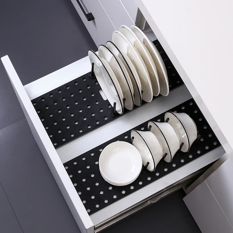 Rack chopstick bowl store holder dish drain rack drawers Layered Bowls Platters Cupboard Cutlery