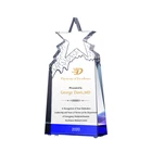 Corporate High Quality Custom Craved Crystal Star Awards And UV Printing Trophy For Corporate Celebration