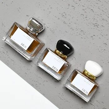 Square Spray Perfume Glass Bottle 30ml 50ml 100ml Cube Perfume Bottle Botol Parfum Luxury Perfume Bottle With Box