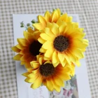 Sunflower ICELAINE High Quality 5 Heads Silk Sunflower For Home Hotle Decoration Artificial Sunflower Factory Pirce