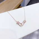 Charm Diamond Fashion Designed Copper Gold Plated Pendant Charm Zircon Diamond Necklace For Teenager Girl