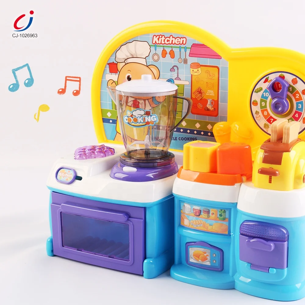 Electric smart kitchen toys play set for kids pretend play games