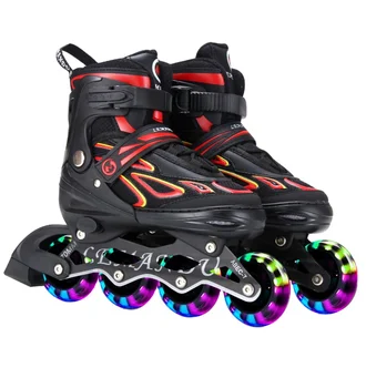 Flash roller skates for children comfortable adjustable multi - size roller skates