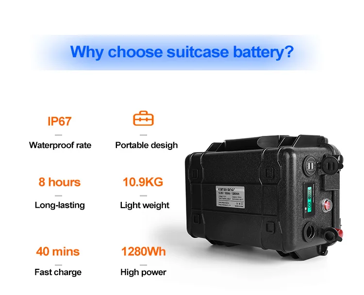 Lifepo V Waterproof Suitcase Lithium Battery Ah Lfp V Battery