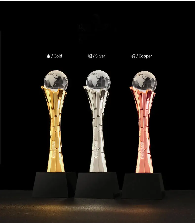 product hot sale shining custom earth crystal metal award trophy creative design for business gifts-7