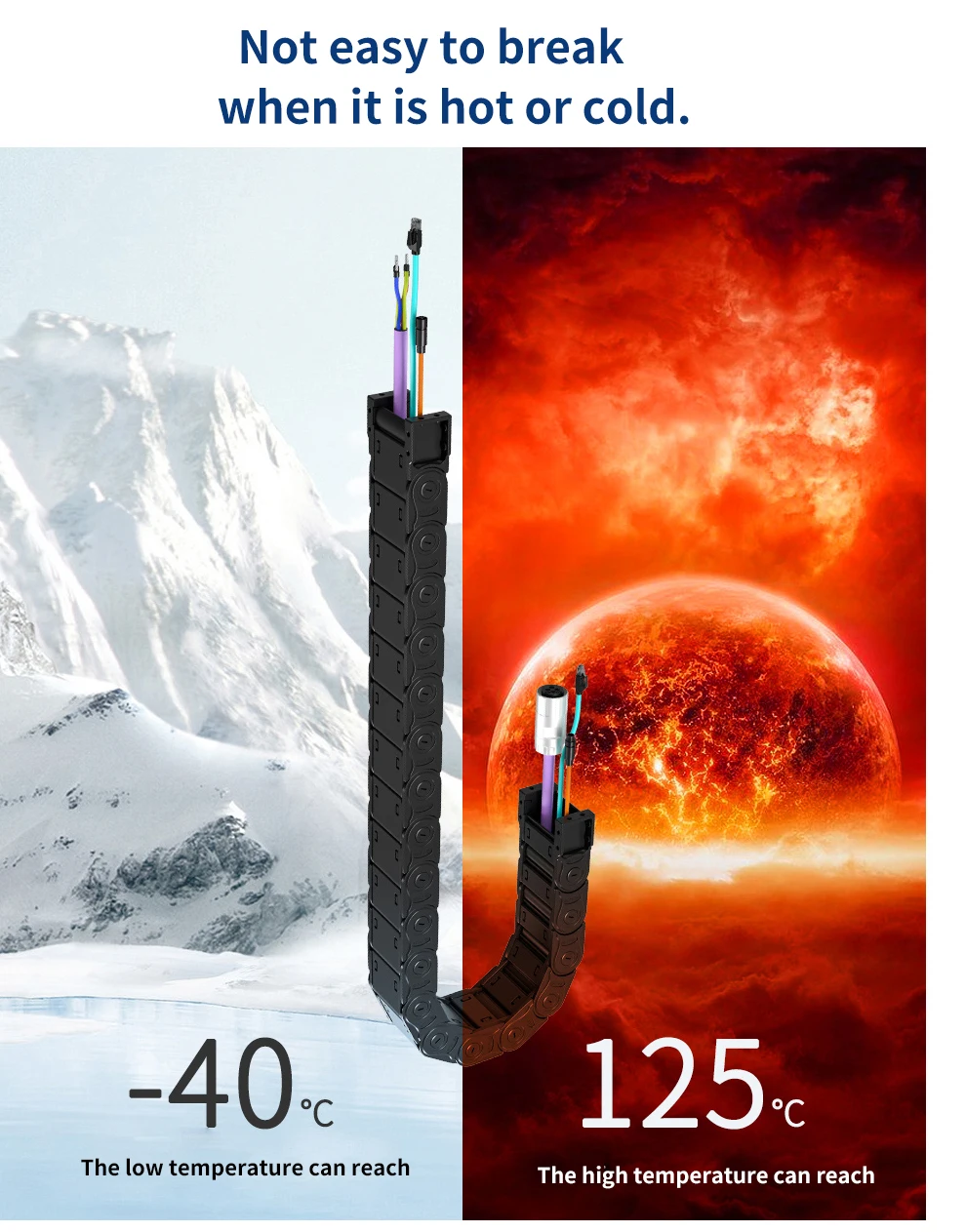 Krius新製品K3.JQ28高速低騒音サイレントナイロンエナジーチェーンプラスチック製ワイヤ保護ケーブルドラッグチェーン