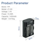 Camera Battery Camera Camera Battery 1400Mah Digital Camera Battery LP-E6 For Canon Camera