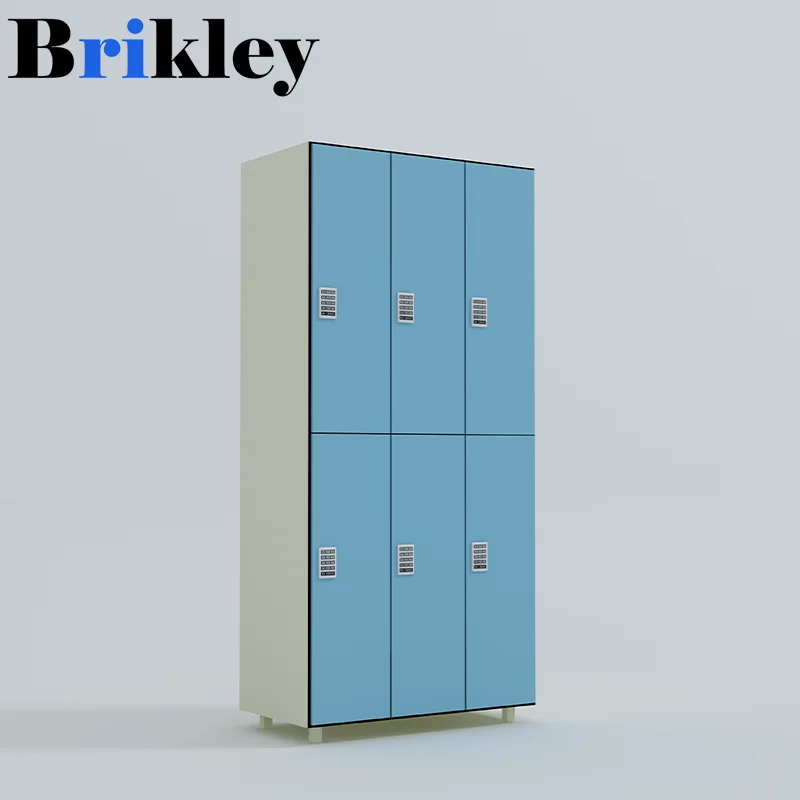 Compact HPL Locker with Fire Resistant Electronic Combination Locks Wood Lockers supplier