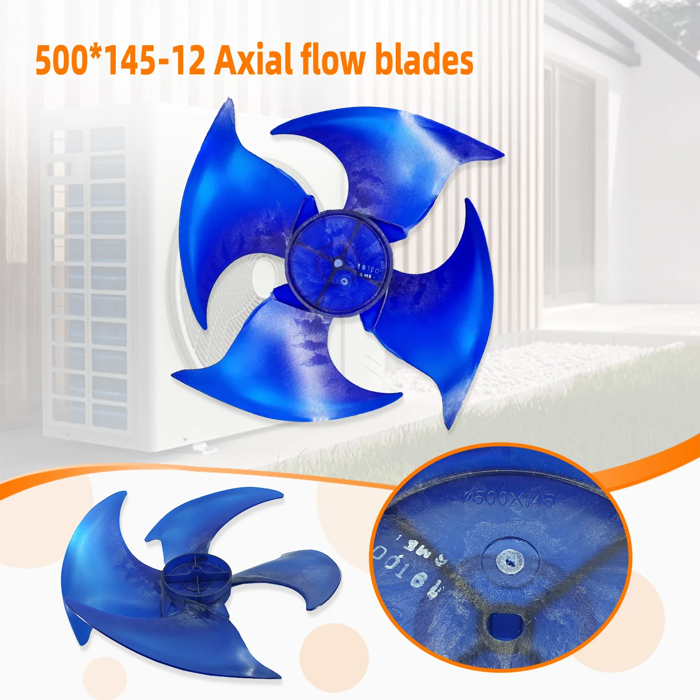 Axial Flow Fan, 4-blade, Plastic, 500*145*12-4 - detail 8