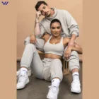 Sports Custom Logo Sports Gym Outdoor Running Jogger Top And Pants Sets Unisex Tracksuit Set Sweatsuit