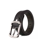 Leather Pu Belt 35MM High Quality Unisex Cow Split Leather PU Belt/Alloy Cow Leather Belt For Promotion