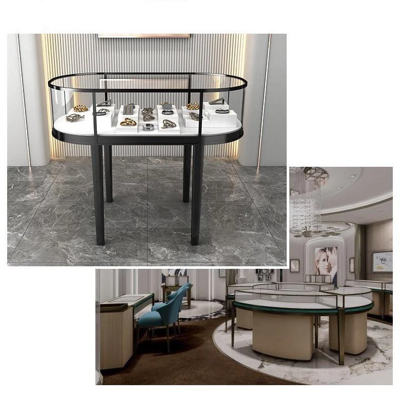 Modern Luxury Decoration Jewellery Showroom Counter Design Interior Showcase Jewelry Display Cabinet