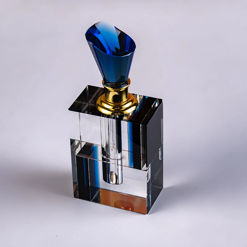 product new design cross stripe simple fashion glass empty bottle 12ml crystal perfume bottle-5