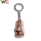 Key Brass Keychain High Quality Sublimation Metal Key Chain Boxing 3D Brass Keychain With Custom Shaped