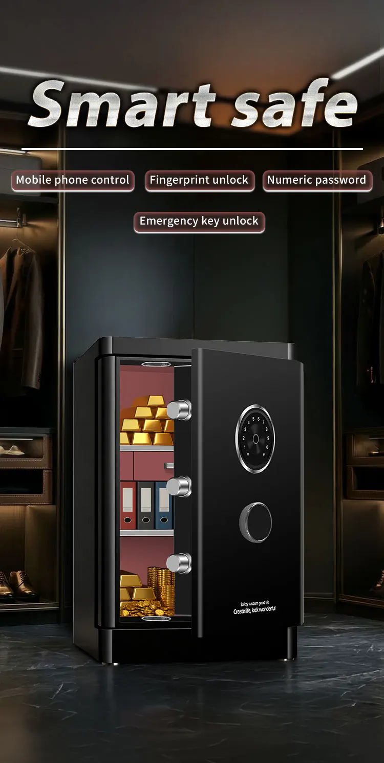 product ceqsafe money home hotel smart face recognition digital code safe for tuya app wifi electronic safe box-5