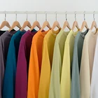 Casual Casual 100% Cotton Custom Logo Printing Man Casual Summer Long Sleeve T-shirt V Neck For Men