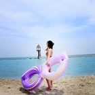 Ring Top Quality Lounger 2 Persons Inflatable Purple Double Pool Float Ring