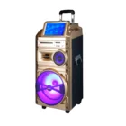 Speaker Dvd Player Speaker 10 Inch Wood Wifi Monitor Speaker With Wireless Mic DVD Player