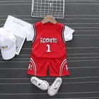 Boys Clothing Summer Boys Clothing Sets Sports Suit Baby Clothes Short-sleeved T-shirt Basketball Suit 2 Piece Suit