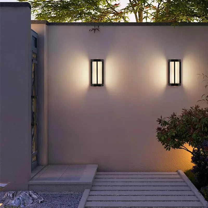 Outdoor waterproof Led wall light art creative Modern hotel villa restaurant channel 20w high-light landscape light black house