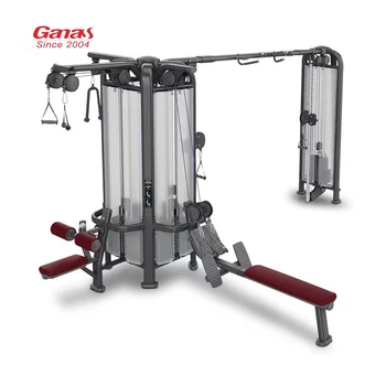 Ganas Commercial Fitness Multi Jungle 5 Stacks 5 In 1 Gym Equipment 5 Station Multi Jungle