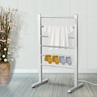 Electric SHARNDY Free-standing Electric Towel Rails Aluminum Electric Towel Warmer Rack Towel Warmer Rail Stand