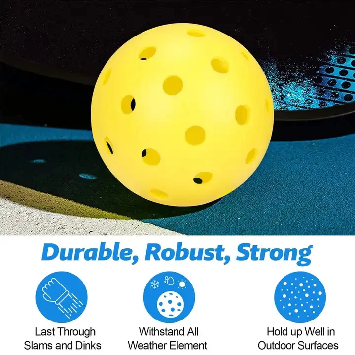 USAPA Approved 40 & 26 Holes 74mm PE Pickle balls