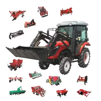 Four-Drive Agricultural Backhoe Loader Tractor Front Loader Agricultural Garden Tractor