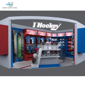 Good Quality Modern Custom Ice Hockey Kit Store Fixture Decoration Tailor Made Shopping Mall Ice Hockey Boutique Interior Design