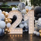 Numbers Manufacturer Customized Personalized Waterproof Numbers Sign Led Light Up Lights Marquee Letters