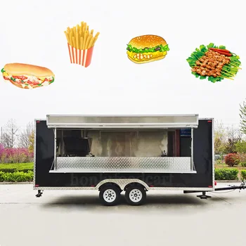 Custom Mobile Catering Food Trailer Food Truck Mobile Fast Food Trailer For Sale