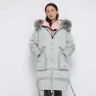 Jacket Women Hood Winter Thick Custom Warmly Goose Down Jacket Women With Waterproof Fur Hood For Winter Wear