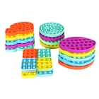 Toy 2021 Factory Wholesale Pop Colorful Different Shapes Stress Reliever Push Pop Bubble Fidget Sensory Toy