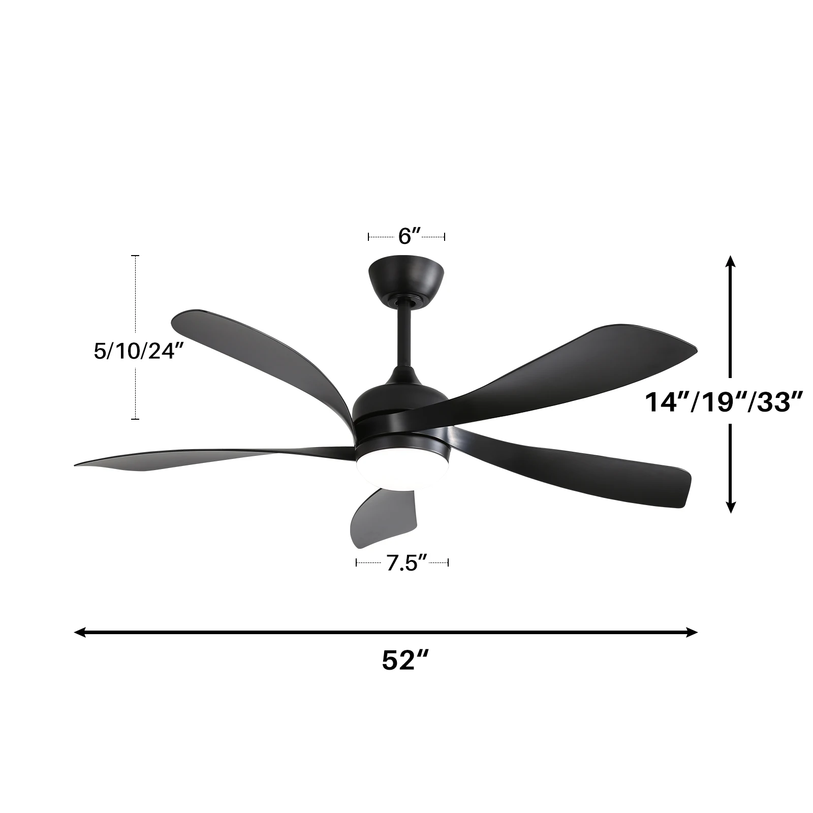 Ceiling Fan, 52-Inch, LED, ETL - detail 8