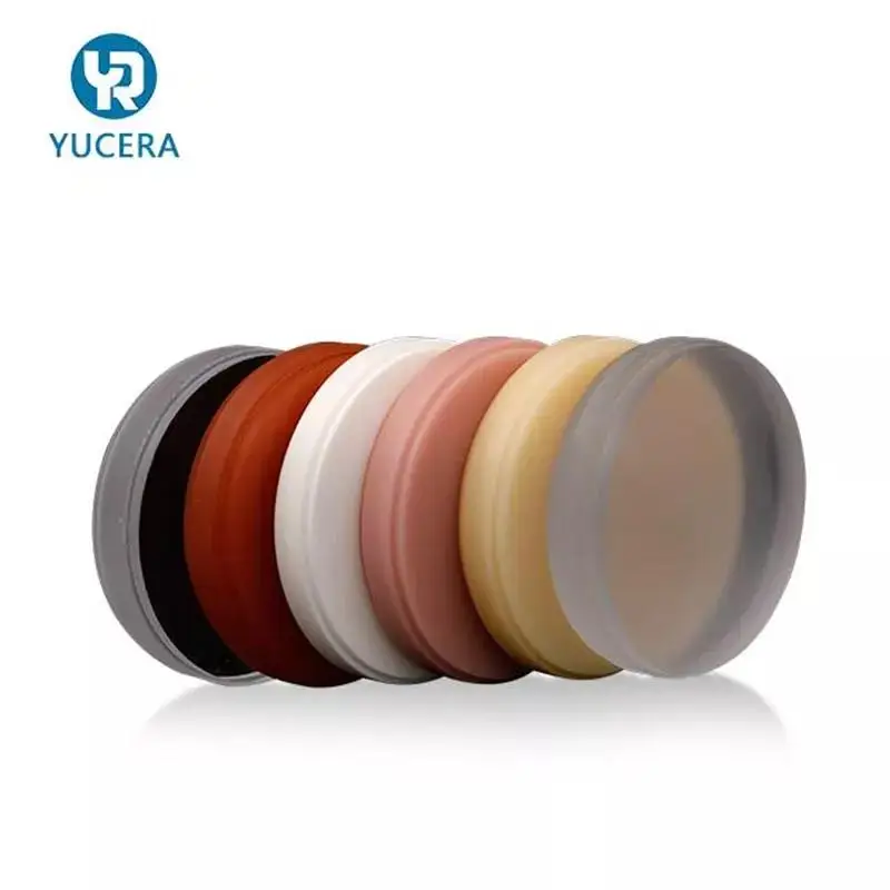 Yucera Cad Cam Multi Pmma Disk Dental Material Pmma Blocks Dental Zirconia Disc Flexible Pmma Resin Blocks