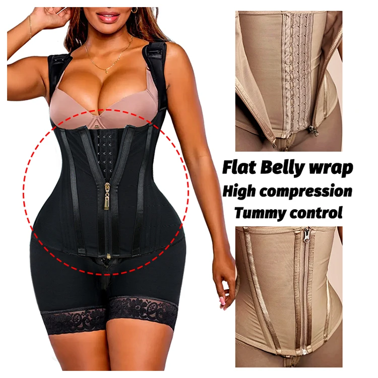High Compression Tummy Tucker Fajas Shapewear Postpartum Belly Flat Sheath Strong Waist Trainer Shaper Colombian Girdle Shaper