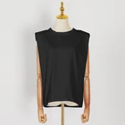 Vest Summer TWOTWINSTYLE Elegant Women Tank Top Sleeveless Loose Ruched Streetwear Vest Fashion Summer 2020
