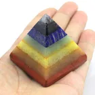 Natural Gemstone ML Natural 7 Chakra Reiki Crystal Quartz Gemstone Pyramid Heart Shape Healing Reiki Jewelry
