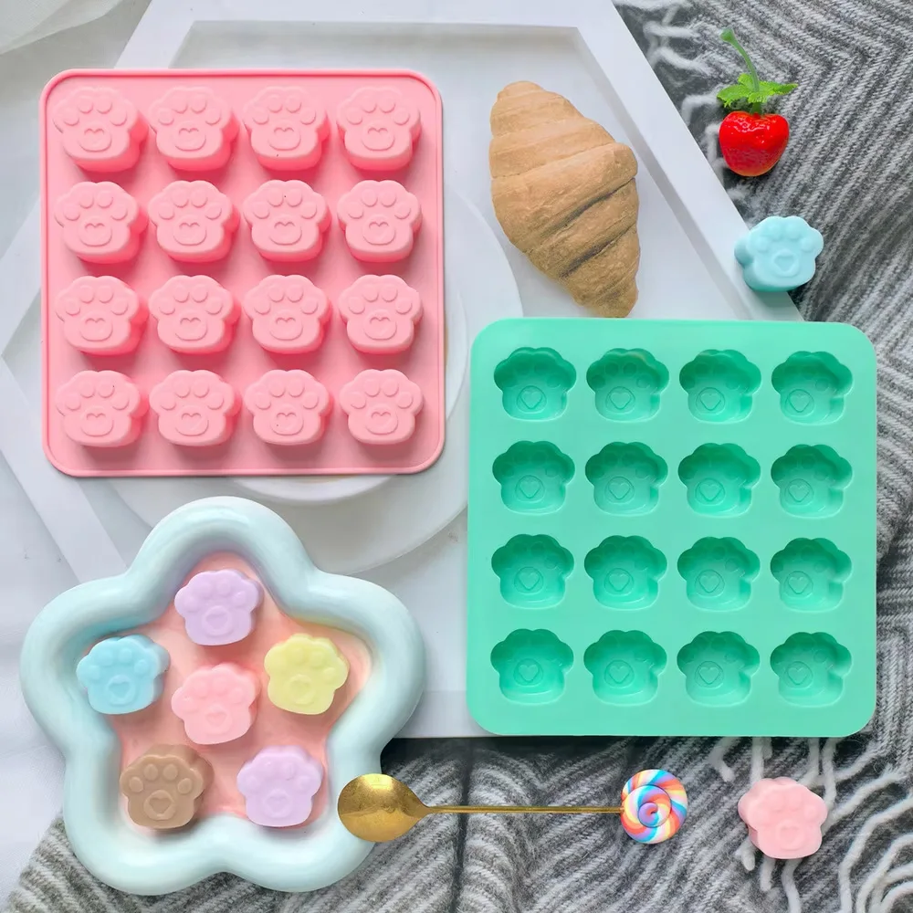 Cat Paw Silicone Mold for Cookies Chocolate Candy Cake Decoration Kitchen Baking Tools manufacture
