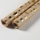 Customer'requirement Factory Custom Cheap 80g Hotstamping Kraftpaper For Holiday Gift Wrapping