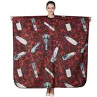 Cape Best Selling Salon Stylist Magnetic Silicone Hair Coloring Cutting Collar Cape Hairdressing Cape