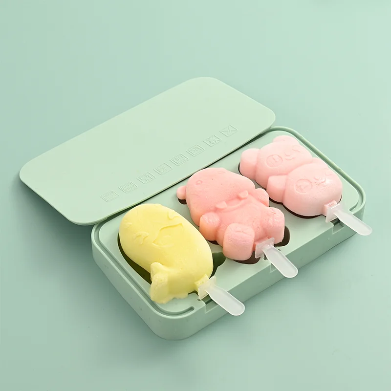 Moule à Glace Et Popsicle Réutilisable - Formes Animaux, Avec Bâtons - Pour Glaces Maison, Yaourts Glacés DIY - 5