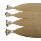 Hair Weave Hand Tied Hair Extensions European Remy Double Drawn Hand Tied Hair Weave Extension