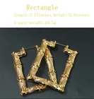 Hoop Gold Plated Personalized Big Large Gold Custom Hoop Door Knocker Bamboo Earrings