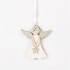 Ornaments Decorative Angel Pendant Wall Decor Home Decor Wood Craft Christmas Ornament Wooden Gift