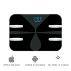 Blue The Scale High Quality Black Tempered Glass Personal Electric Blue Tooth Bathroom Body Weighing Scale