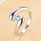 Engagement Ring Wedding Rings Engagement Ring Sterling Silver Wedding Rings With Zircon